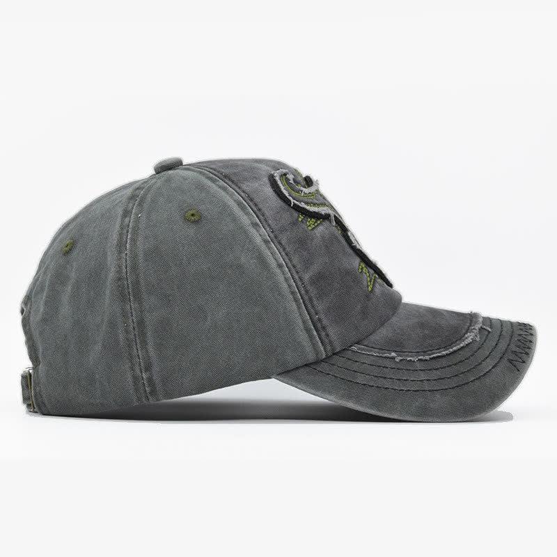 Vintage Street Style bestickte Bull Washed Baseballkappe