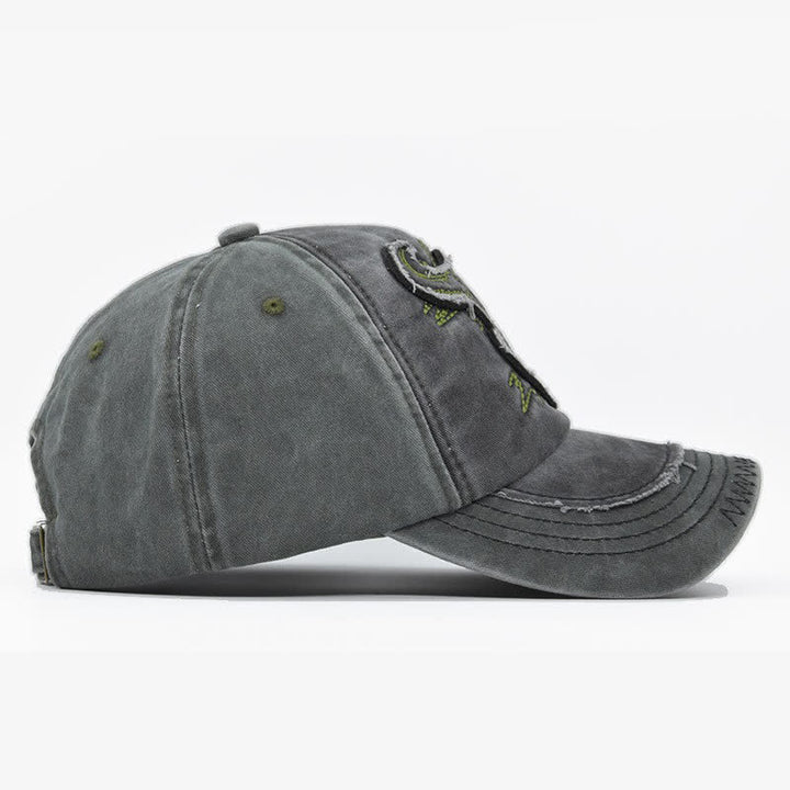 Vintage Street Style bestickte Bull Washed Baseballkappe
