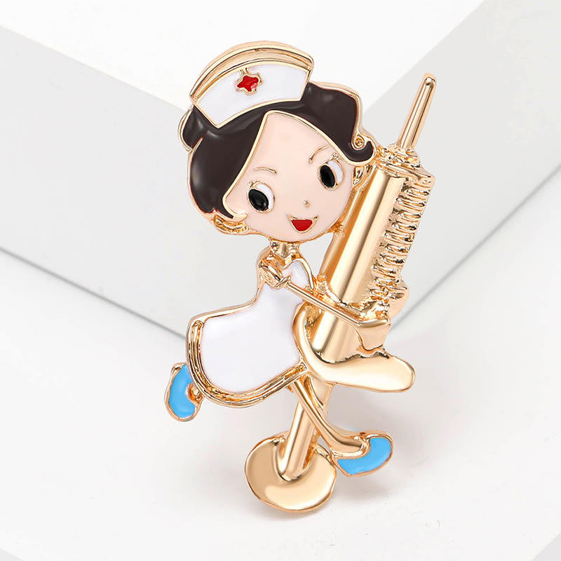 Cut Nurse Medical Nurse Geschenk Emaille Brosche