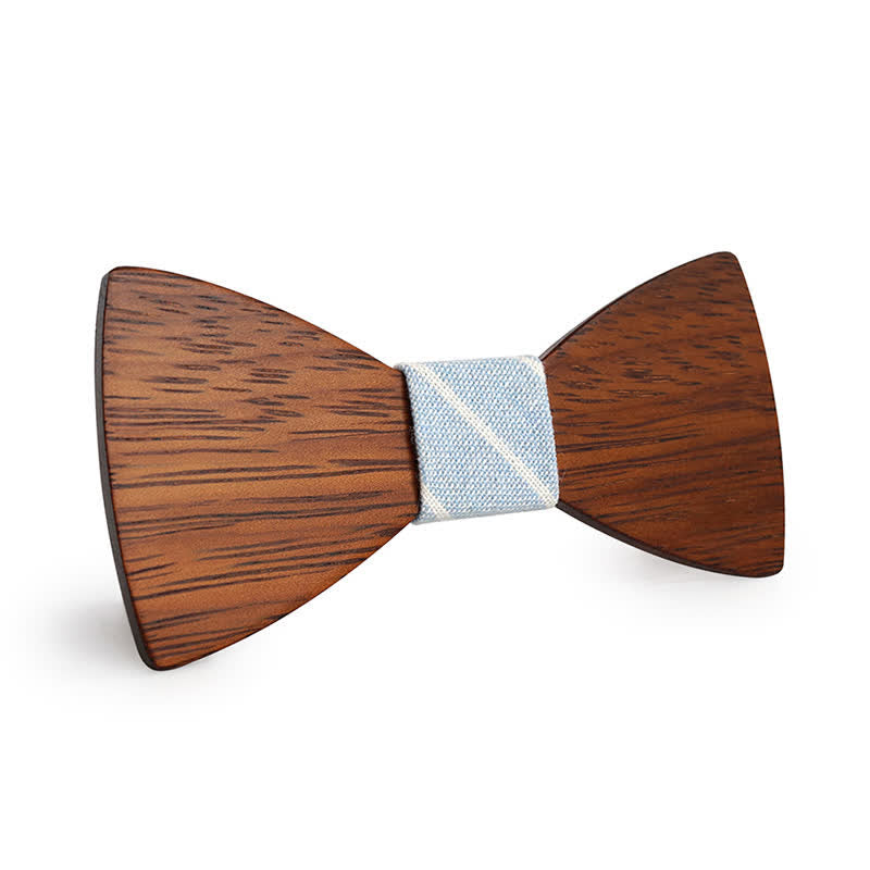 Handgemachte Bambus-Holzfliege für Herren - Himmelblau - image 8