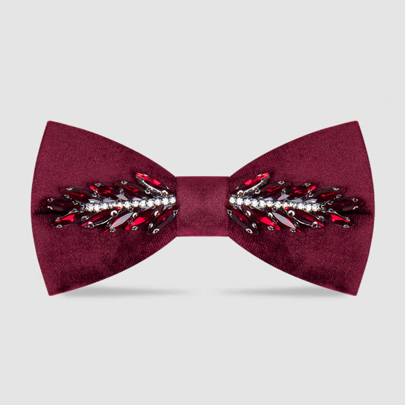 Herren Witty Crystal Samt Fliege