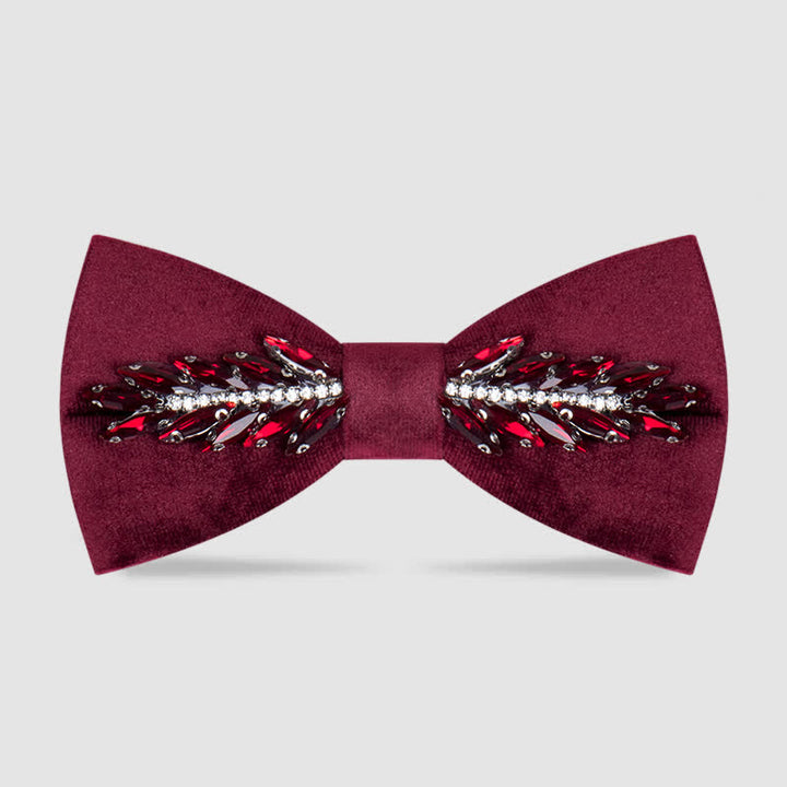 Herren Witty Crystal Samt Fliege