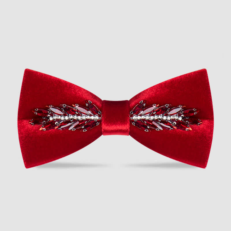 Herren Witty Crystal Samt Fliege