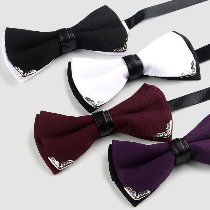Herren Elegante Goldene Fliege mit Metallbesatz