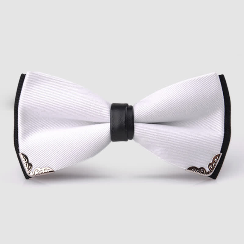 Herren Elegante Goldene Fliege mit Metallbesatz