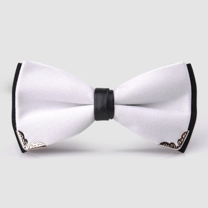 Herren Elegante Goldene Fliege mit Metallbesatz