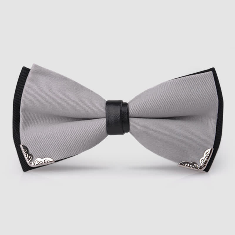 Herren Elegante Goldene Fliege mit Metallbesatz