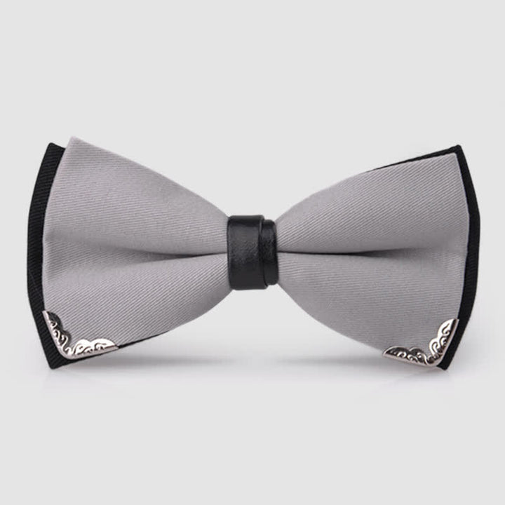 Herren Elegante Goldene Fliege mit Metallbesatz