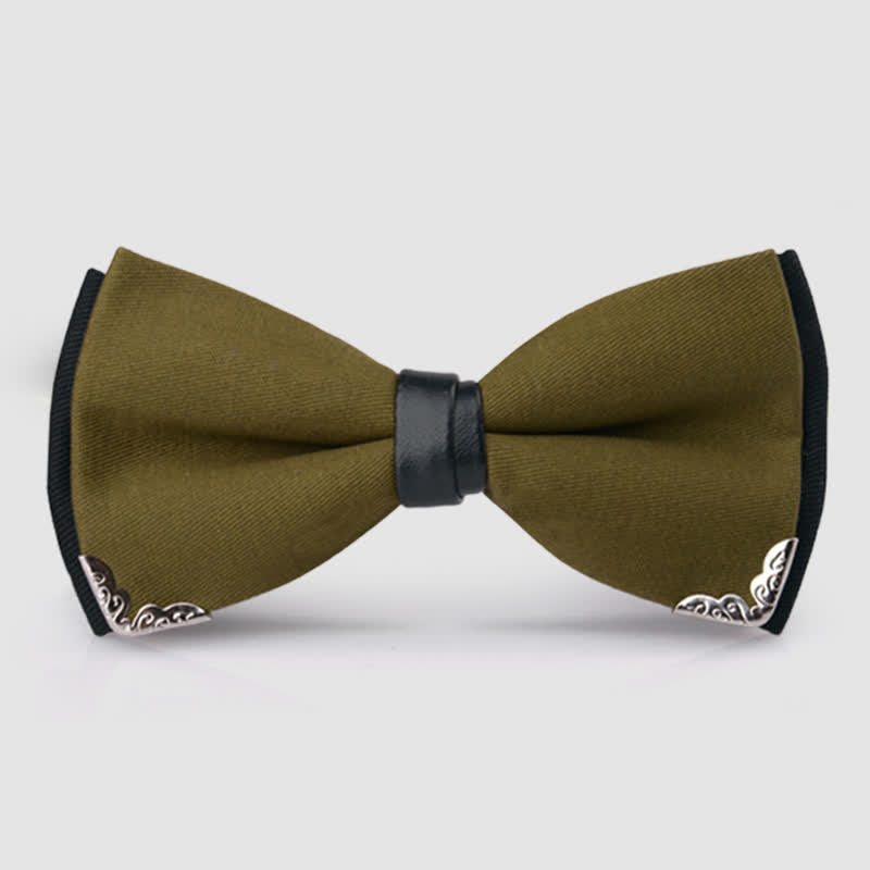 Herren Elegante Goldene Fliege mit Metallbesatz