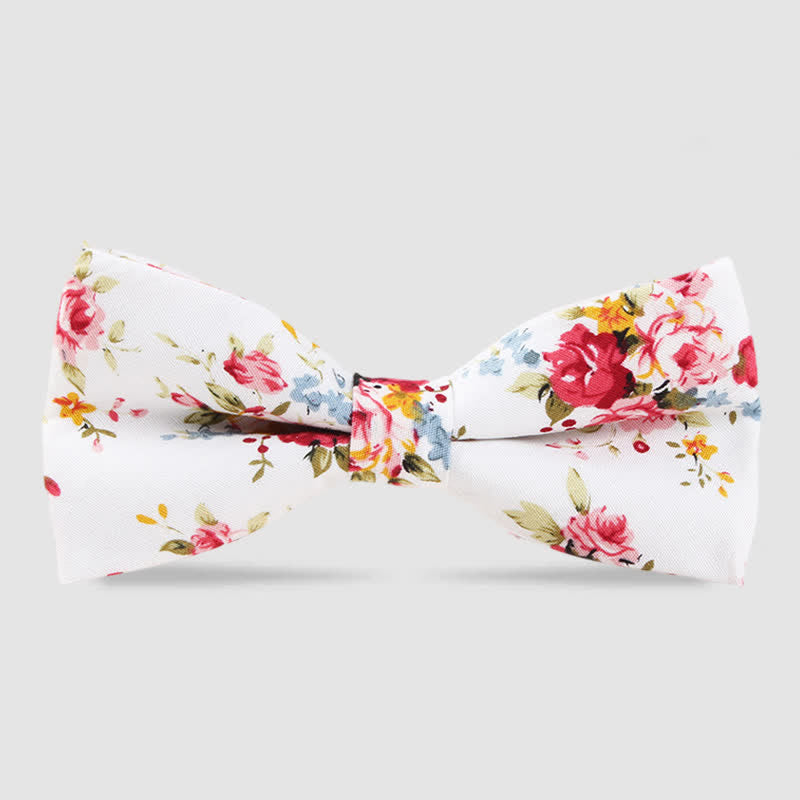 Herren Baumwolle Wald Blumenmuster Fliege