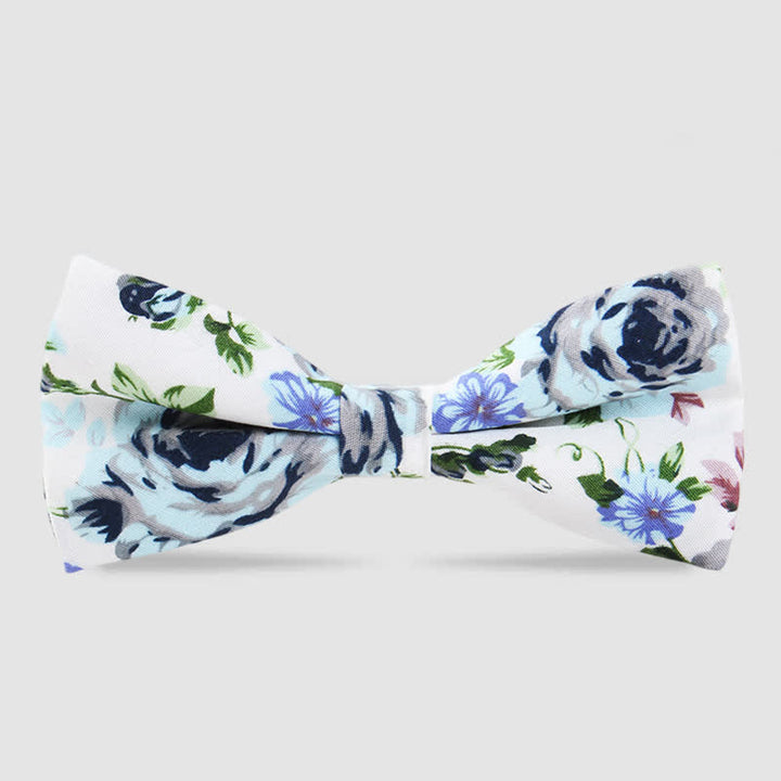 Herren Baumwolle Wald Blumenmuster Fliege - Blassblau - image 10