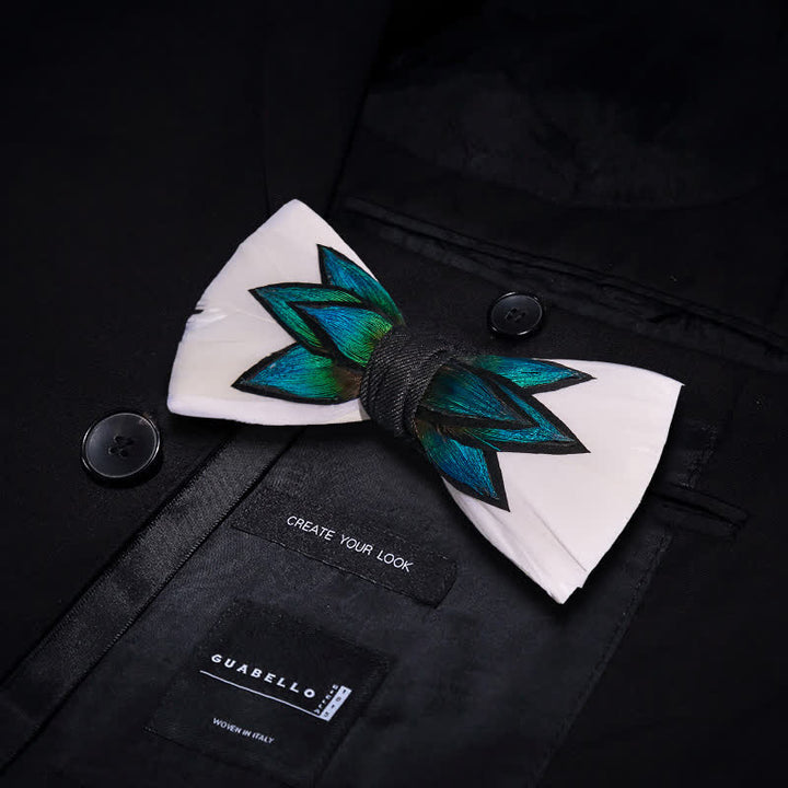 Blau-Cyan- & Cremeweiße Federfliege