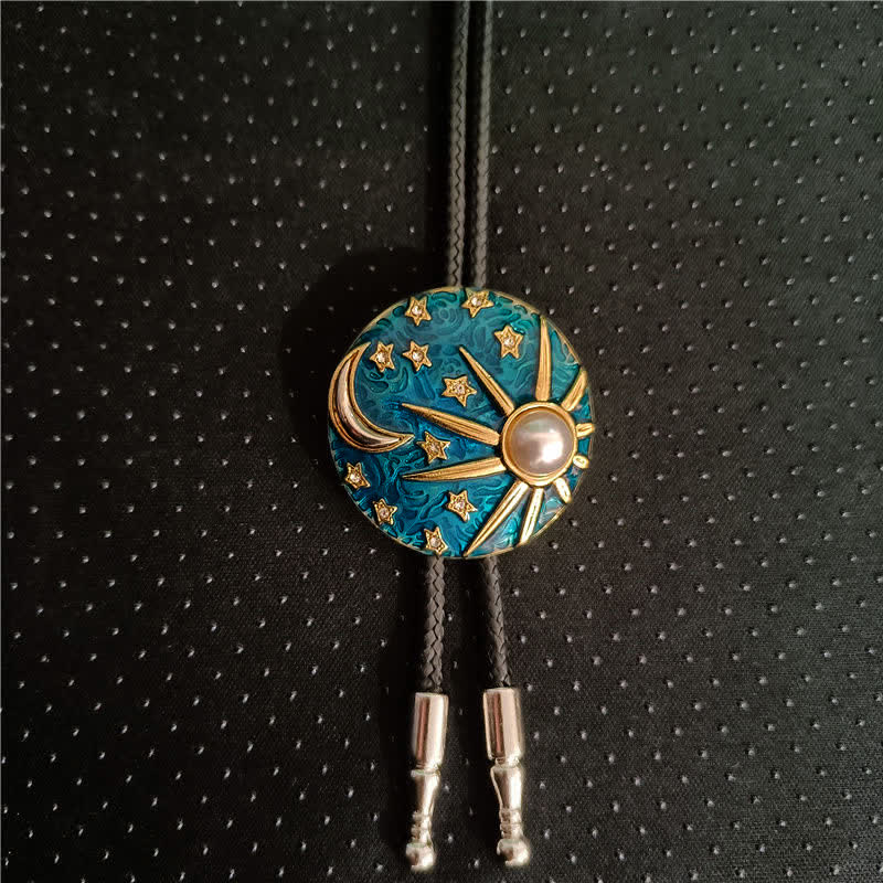 Vintage Sonne und Mond mit Perle Bolotie