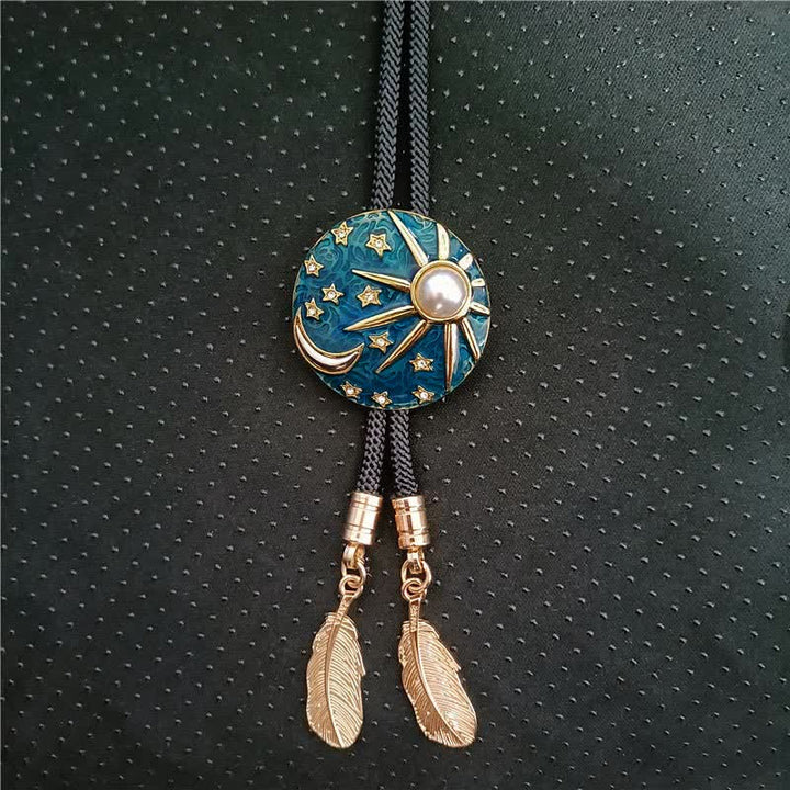 Vintage Sonne und Mond mit Perle Bolotie