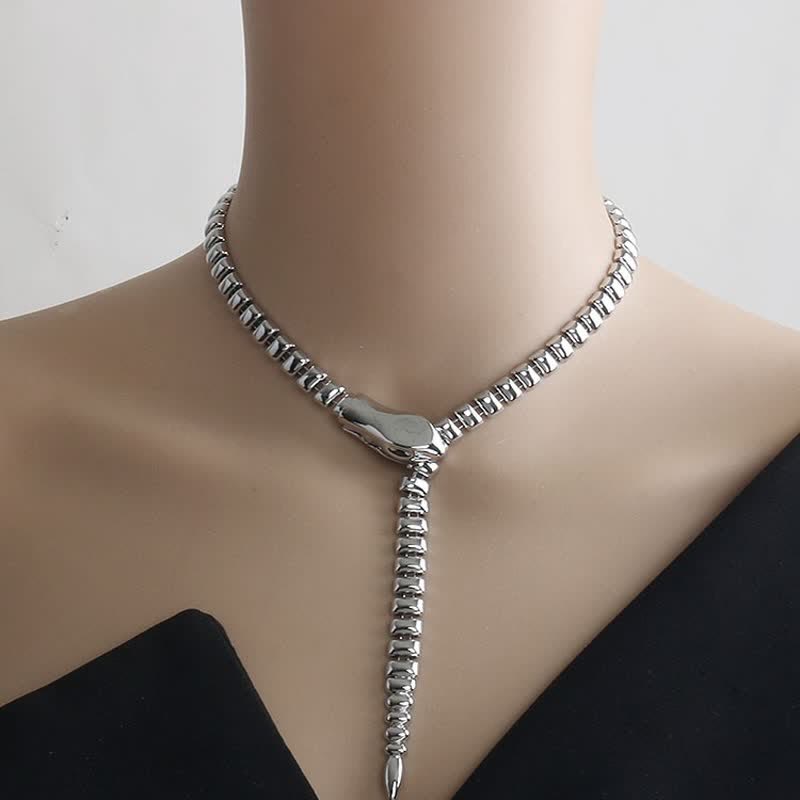Damen Retro Schlangenförmiger Taillenkettengürtel aus Metall