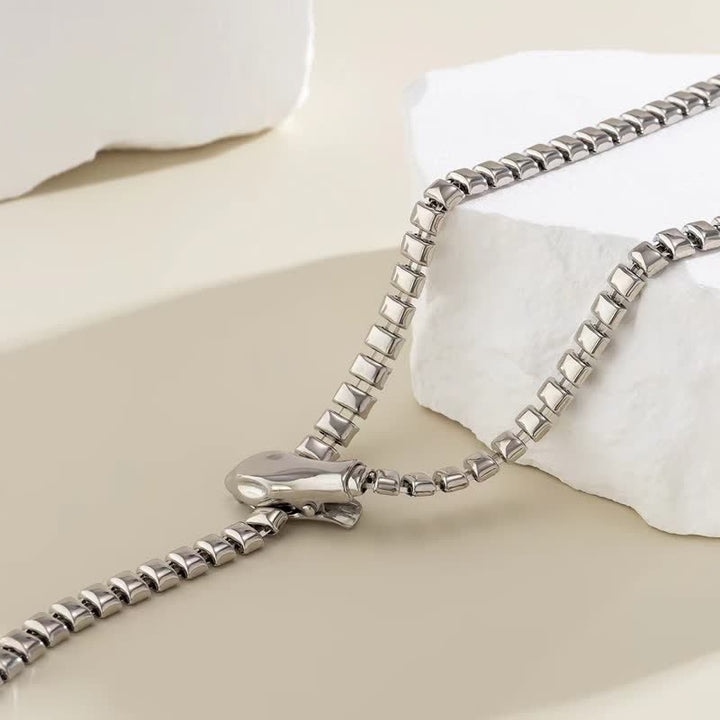 Damen Retro Schlangenförmiger Taillenkettengürtel aus Metall