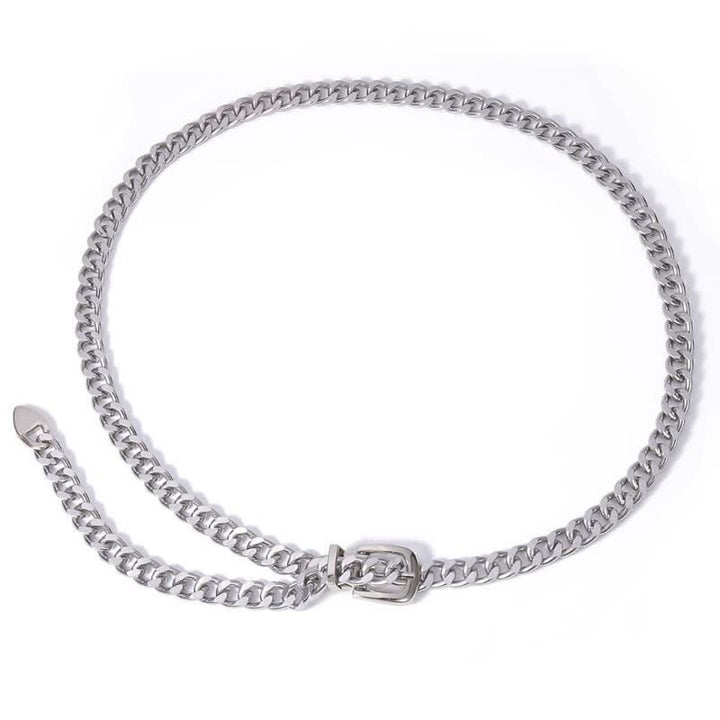 Mehrschichtiger Taillengürtel aus Metall mit Gliederketten für Damen