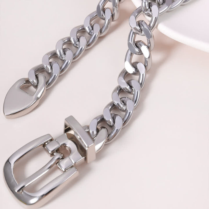 Mehrschichtiger Taillengürtel aus Metall mit Gliederketten für Damen
