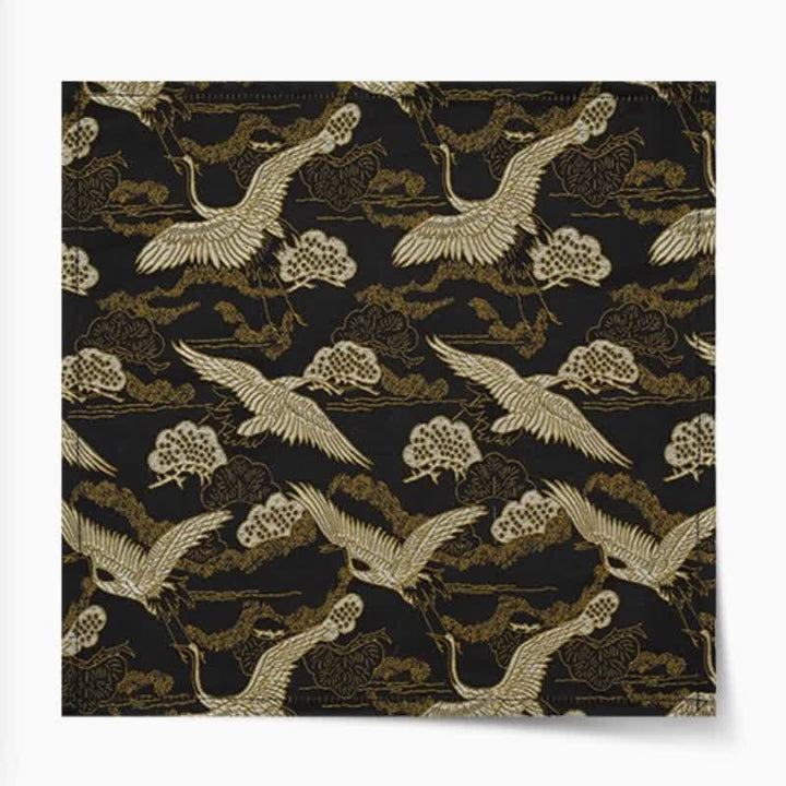 Luxus-Jacquard-Fliege mit goldenem Kranichmotiv für Herren