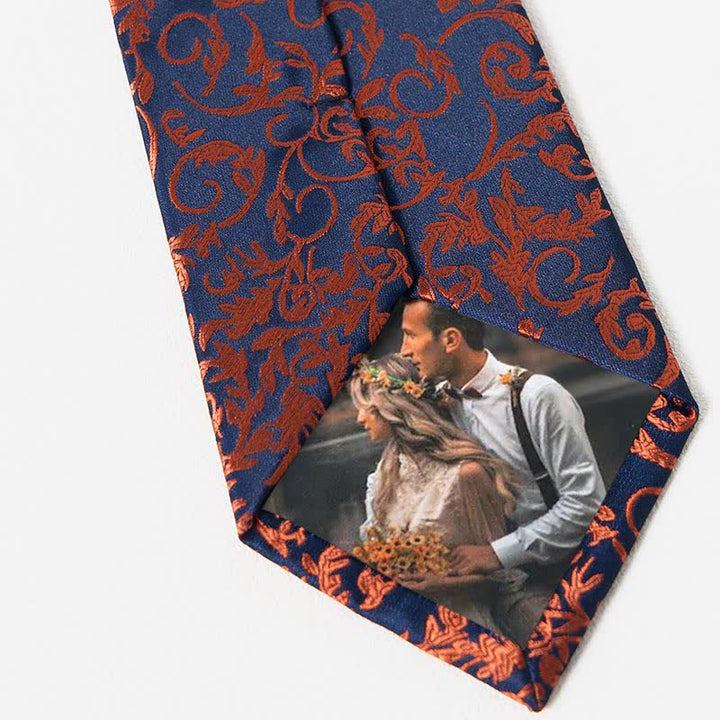 3er-Set Herren-Krawatten Orange Vine &amp; Navy 