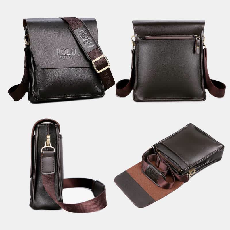 Klassische Messenger Bag mit mehreren Taschen und großem Fassungsvermögen