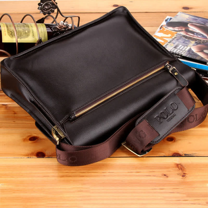 Klassische Messenger Bag mit mehreren Taschen und großem Fassungsvermögen