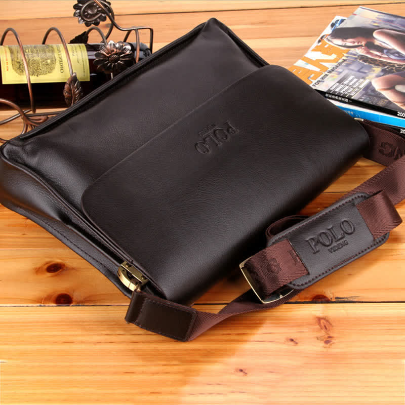 Klassische Messenger Bag mit mehreren Taschen und großem Fassungsvermögen