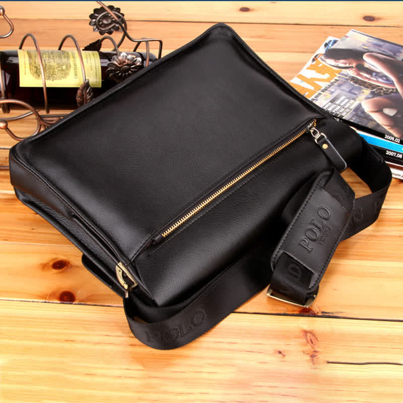 Klassische Messenger Bag mit mehreren Taschen und großem Fassungsvermögen