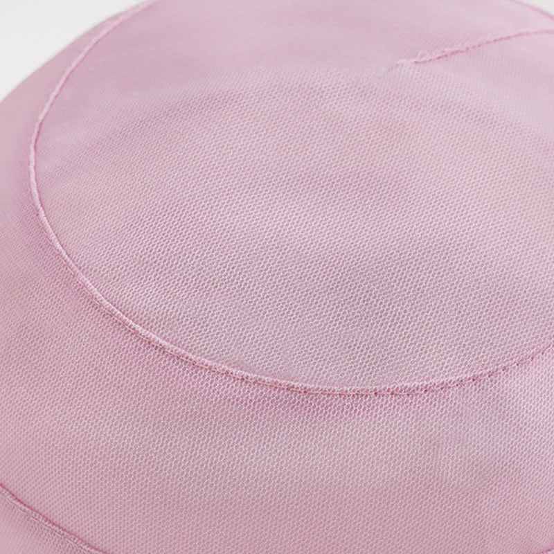 Breiter dekorativer Blumenhut aus echter Seide für Damen im Sommerkleid