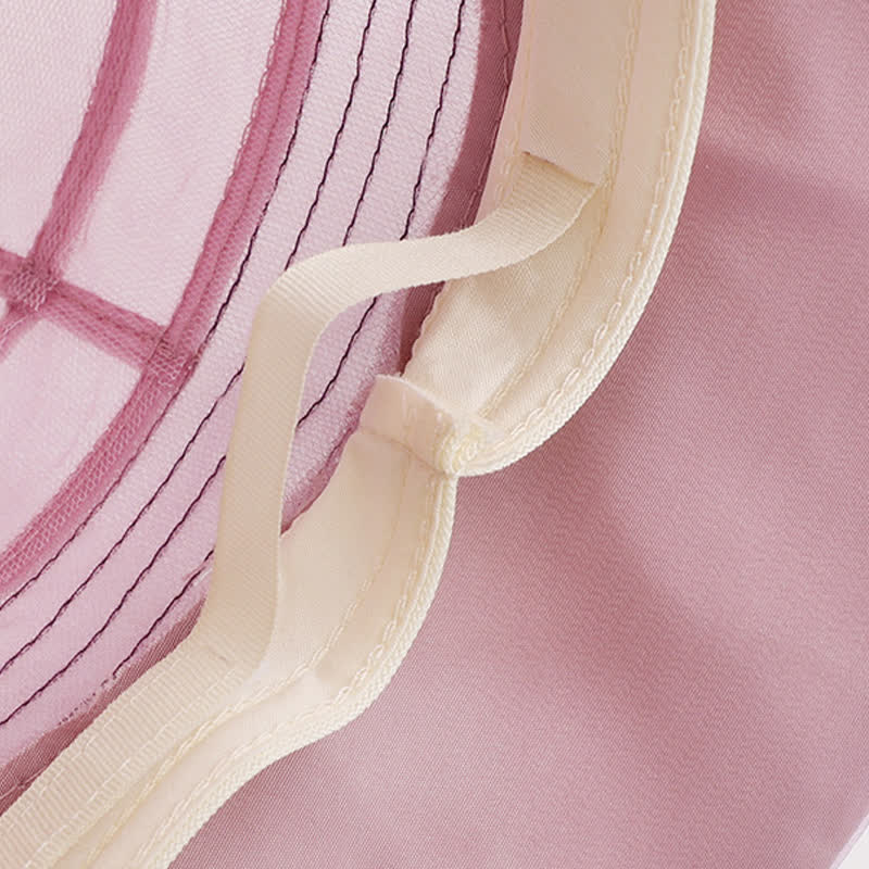 Breiter dekorativer Blumenhut aus echter Seide für Damen im Sommerkleid