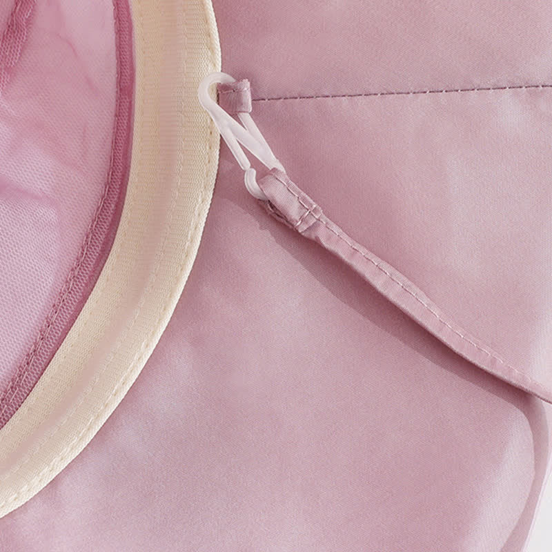 Breiter dekorativer Blumenhut aus echter Seide für Damen im Sommerkleid