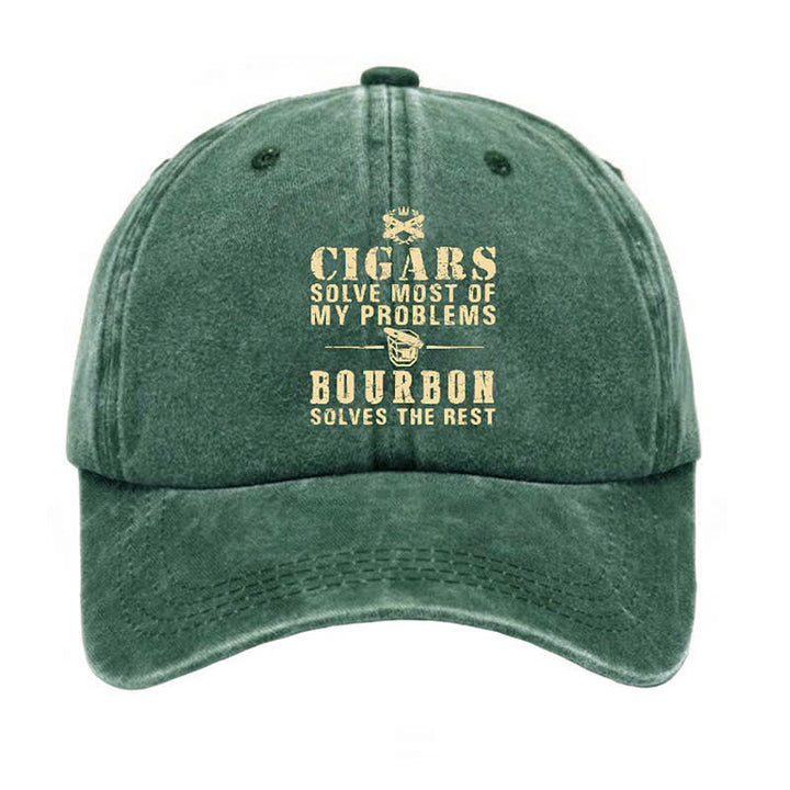 Bourbon – Verstellbare Baseballkappe „Solve The Rest Problems“