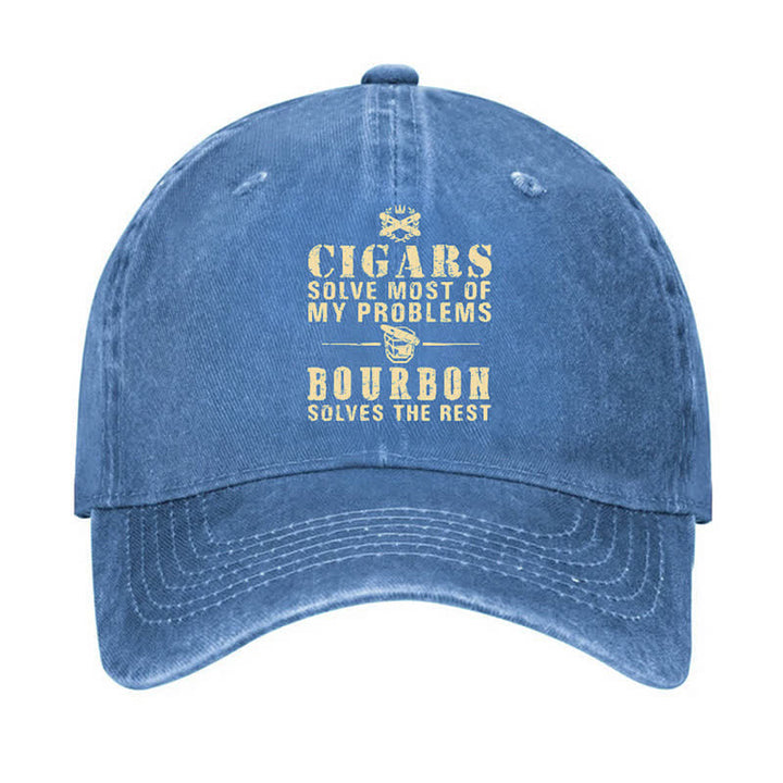 Bourbon – Verstellbare Baseballkappe „Solve The Rest Problems“
