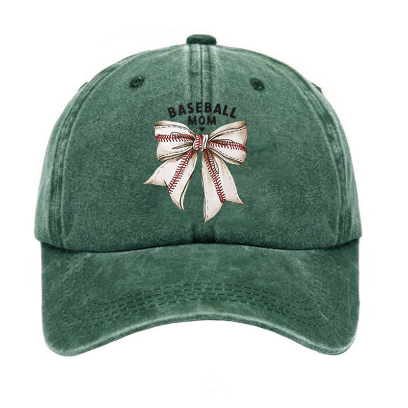 Baseballkappe mit Schleife und verstellbarer Baseballkappe für Mütter