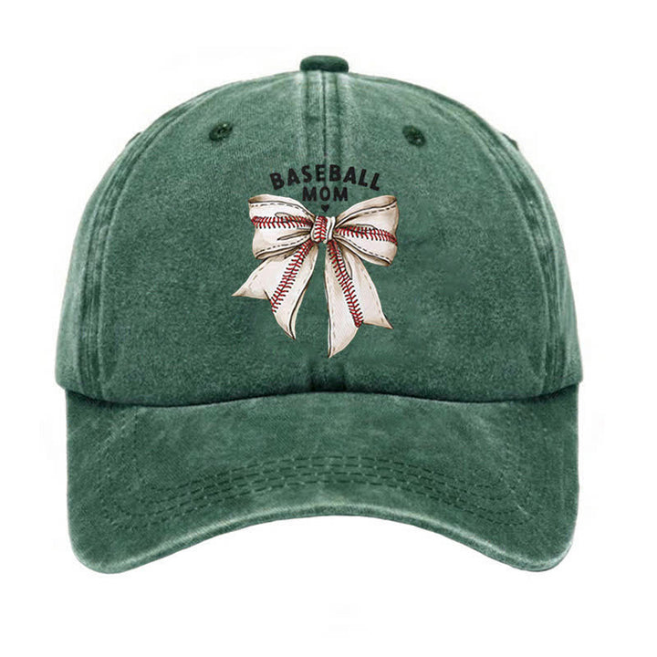 Baseballkappe mit Schleife und verstellbarer Baseballkappe für Mütter
