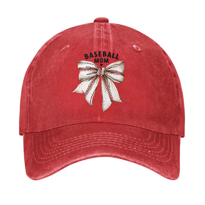 Baseballkappe mit Schleife und verstellbarer Baseballkappe für Mütter