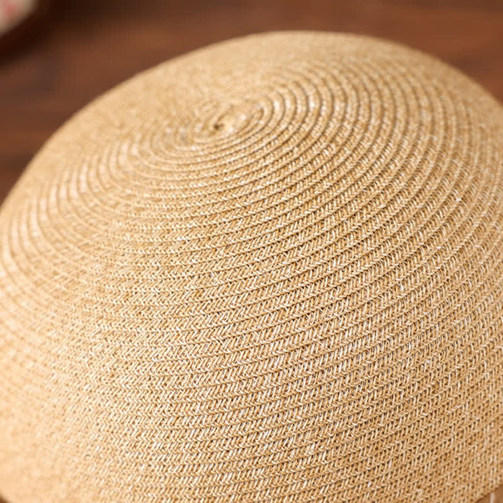Damen Sonnenhut mit Blumenband und Gänseblümchen-Dekor