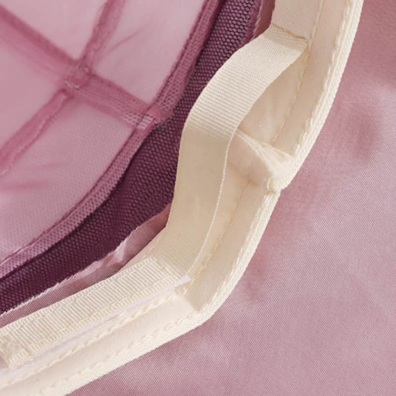 Damen-Sonnenhut aus Seide mit Perlenverzierung und Blumenmuster und breiter Krempe