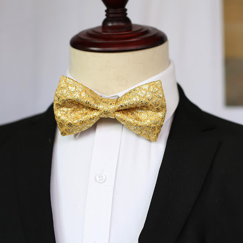 Goldene Fliege mit glitzernden, glänzenden Details für Herren