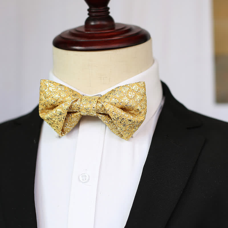 Goldene Fliege mit glitzernden, glänzenden Details für Herren