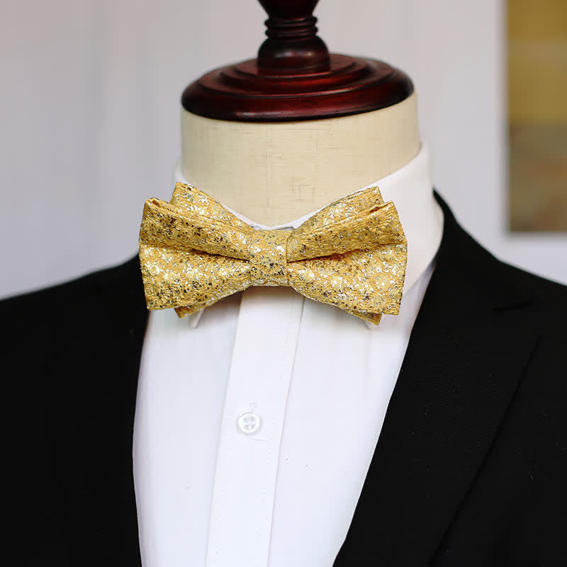 Goldene Fliege mit glitzernden, glänzenden Details für Herren