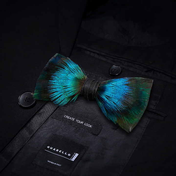 Kinder Aurora Blauer & Grün Federfliege mit Reversnadel - image 3