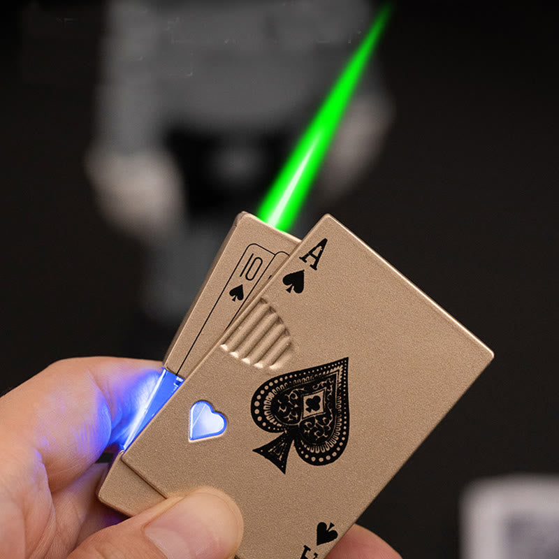 Poker Luminous Visible Air Tank Nachfüllbares Butanfeuerzeug