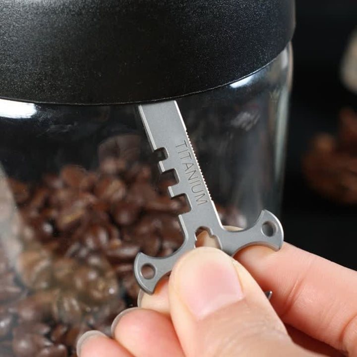 Outdoor Tragbarer Mini-Brecheisen-Flaschenöffner Kreuz EDC Schlüsselanhänger