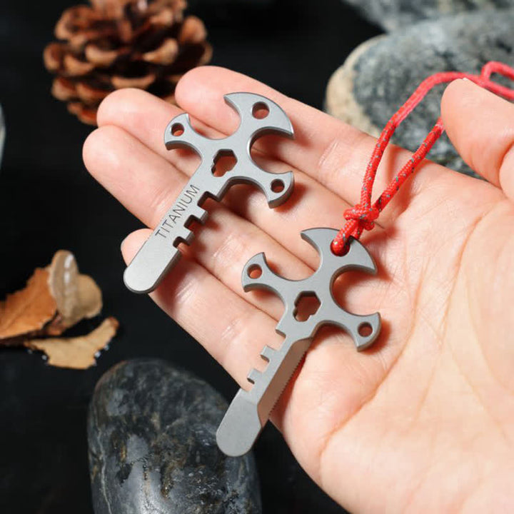 Outdoor Tragbarer Mini-Brecheisen-Flaschenöffner Kreuz EDC Schlüsselanhänger