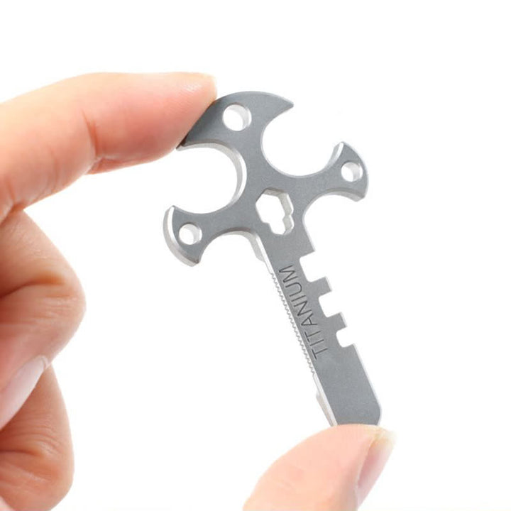 Outdoor Tragbarer Mini-Brecheisen-Flaschenöffner Kreuz EDC Schlüsselanhänger