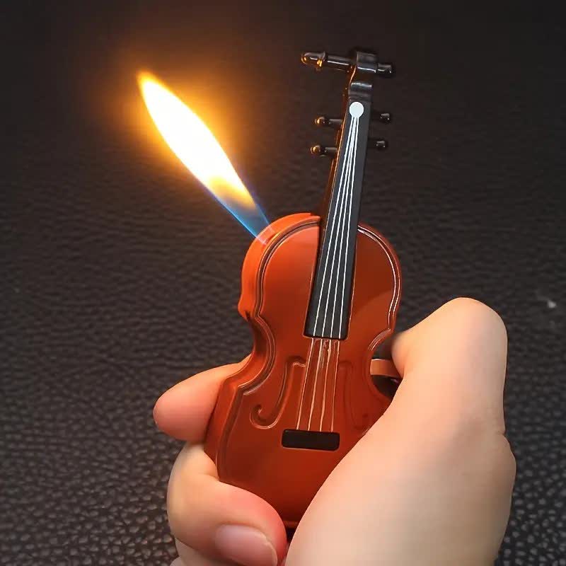 Styling Niedlicher Violine Butan Feuerzeug Schlüsselanhänger