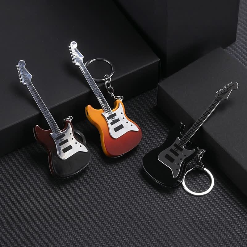 Aufblasbarer Butanfeuerzeug-Schlüsselanhänger in Gitarrenform - image 1