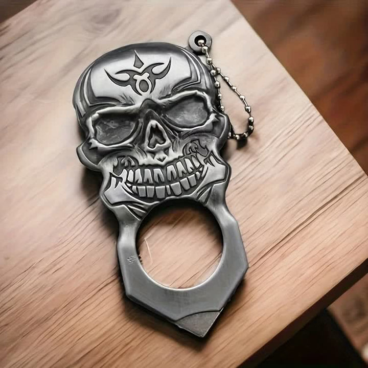Noble Skull Face Multifunktionswerkzeug Butanfeuerzeug Schlüsselanhänger