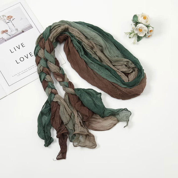 Buntes Stirnband für Damen, geflochten, gedreht, geknotet, Schal